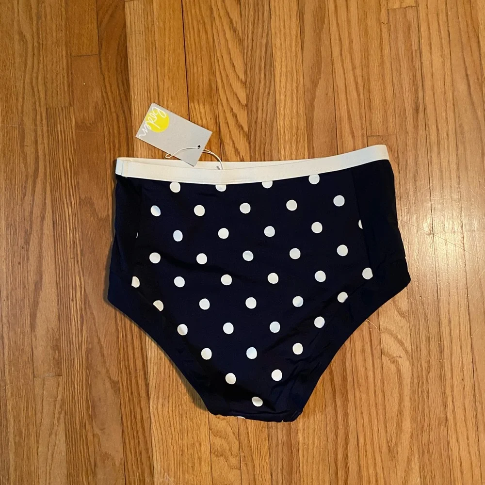 Boden Dark Blue and White Polka Dot Bikini - Picture 3 of 5